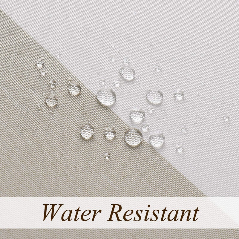WEST LAKE Tan Off White Fabric Shower Curtain, Color Block Contemporary Bathroom DÃ©cor, Waterproof Bath Room Curtain, 12 Rust Proof Grommets Top for Hotel Spa Home,NO Hook,70''x72'' - Image 4